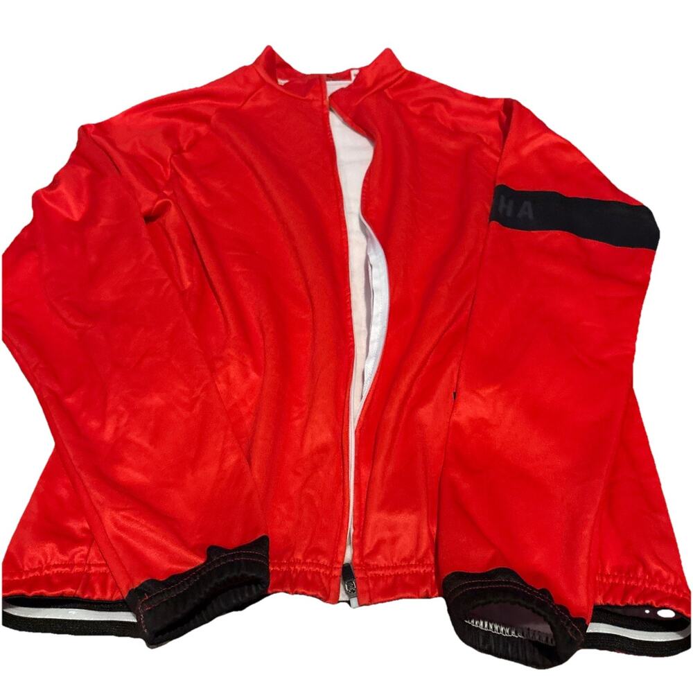 Rapha Red Cycling Softshell Jacket Mens Medium Full Zip Lightweight Windproof